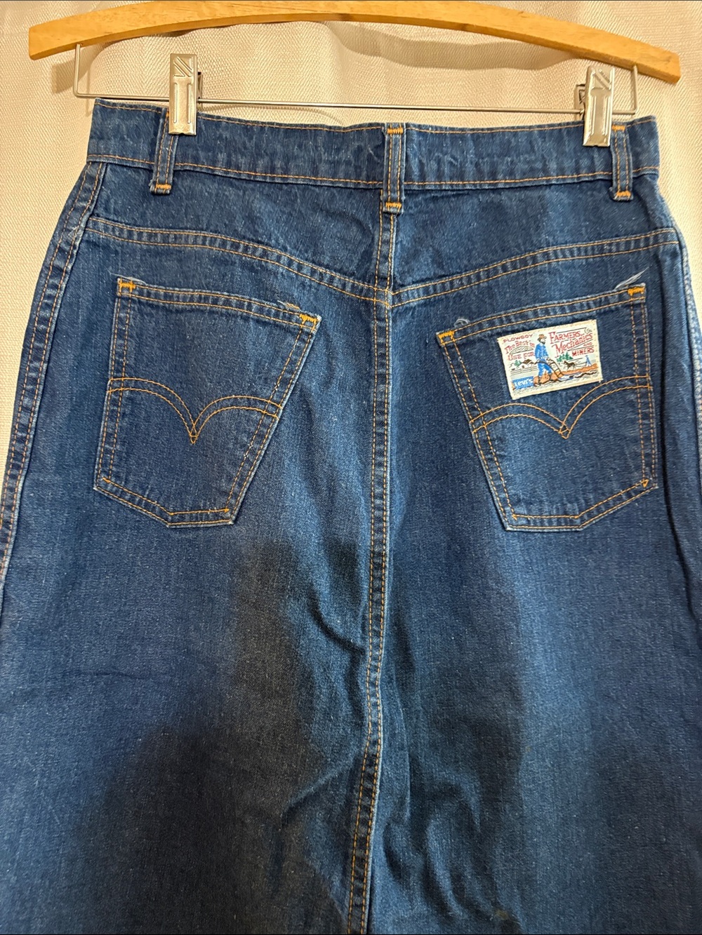 1970’s Levi’s Plowboy Denim Skirt Classic Dark Blue Denim Skirt